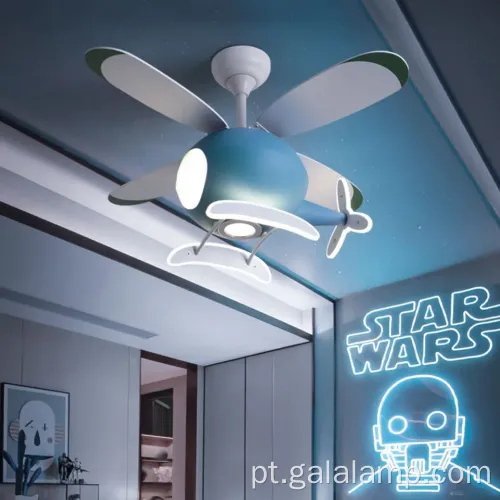 Luz do ventilador elétrico infantil, luz do ventilador de teto